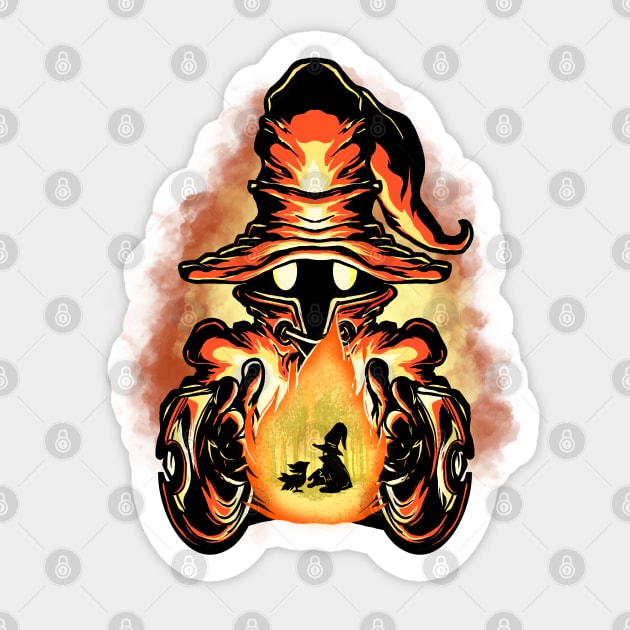 Black Mage Sticker by plonkbeast